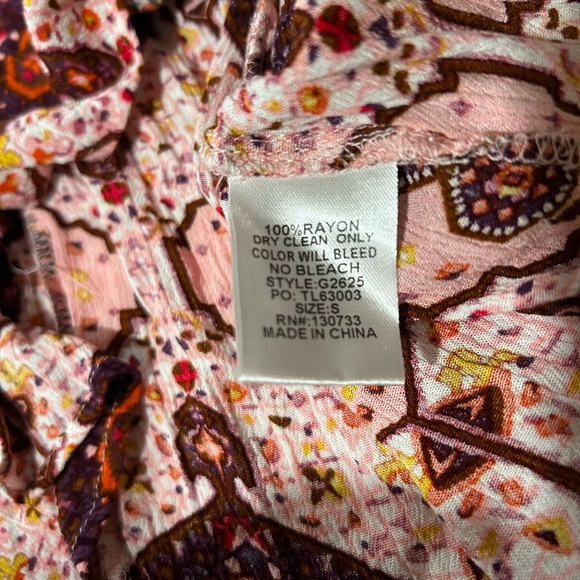 UMGEE Boho Bell Sleeve Multi Print Dress Size Small - Picture 11 of 11